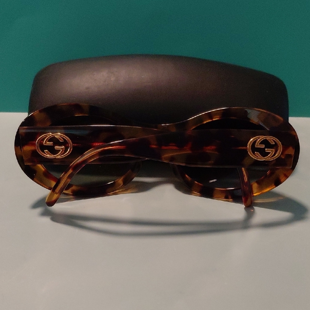 Vintage GUCCI GG2400/N/S 02Y 54mm Tortoise Oval Sunglasses 🕶😎 - Picture 2 of 6